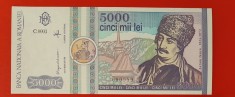 Bancnota 5000 lei 1992 - UNC ++++ foto