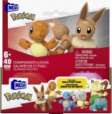 POKEMON MEGA SET DOUA BILE CHARMANDER SI EEVEE 40 PIESE, Mattel