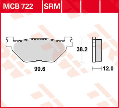 Set placute frana fata TRW MCB722 - Yamaha XP 500 T-Max (01-03) - XP 530 T-Max (12-16) - XP 530 T-Max ABS (17-20) foto