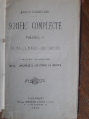 Scrieri complecte, vol.5 - Jacob Negruzzi 1896 / R3P4F foto