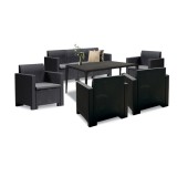 Set de mobilier de grădină Nero III cu 7 locuri, grafit