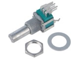 Potenţiometru axial ALPS 10k&Omega; 6mm singură tură vertical