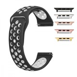 Curea silicon, compatibila Apple Watch 10, 42mm, Negru/Alb