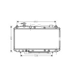 Radiator racire Toyota Rav-4 05.2005 Motor 1, 8 92kw Benzina, tip climatizare Cu/fara AC, cutie automata, dimensiune 738x375x16mm, Cu lipire fagure