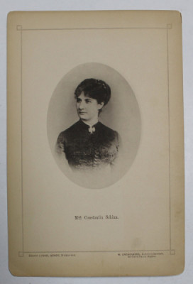 Mad. CONSTANTIN SCHINA , FOTOGRAFIE DIN ALBUMUL NATIONAL , SERIE DE BUCAREST , EDITEUR LYONEL BONDY , FOTOGRAF W. CRONENBERG , CCA . 1900 foto