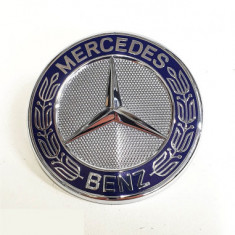 Emblema capota fata Mercedes Benz 57mm, Albastru