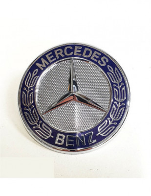 Emblema capota fata Mercedes Benz 57mm, Albastru foto