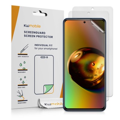 Set 3 Folii de protectie Kwmobile pentru Xiaomi Poco X3 NFC/Poco X3 Pro, Transparent, Plastic, 57236.2 foto