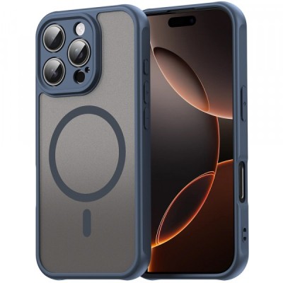 Husa MagSafe pentru Apple iPhone 11 Pro Max, Techsuit, HaloFrost II, Bleumarin foto