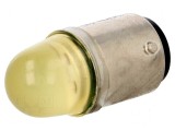 Lampă LED galbenă BA15D 230V AC