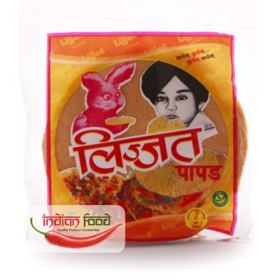 Lijjat Red Chilli Papads (Snacks Indian cu Ardei Rosu) 200g foto