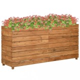 Gossi strat inaltat, 150x40x72 cm, lemn de tec reciclat si otel