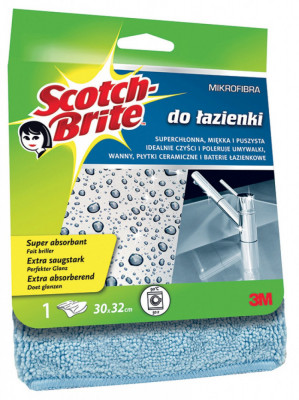 Laveta Microfibra Super Absorbanta, Pt. Baie, 30 X 32cm, 3m Scotch Brite - Bleu foto