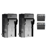 Baterie Neewer 2x 6600mAh pentru baterie Li-ion Sony NP-F970 + 2 incarcatoare