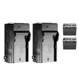 Baterie Neewer 2x 6600mAh pentru baterie Li-ion Sony NP-F970 + 2 incarcatoare