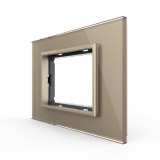 Cumpara ieftin Rama din sticla Livolo standard Italian 3 module - Serie noua SmartElectro IntelligentHouse