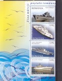 ZIUA MARCII POSTALE,VAPOARE 2005,SERIE CU MANSETA,MNH **, ROMANIA ., Istorie, Nestampilat