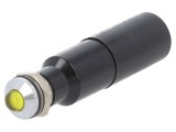 Lampă LED galbenă convexă 230VAC &Oslash;8mm IP67 7mcd