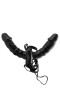 Strap-On Cu Vibratii Double Delight, Negru