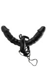 Strap-On Cu Vibratii Double Delight, Negru