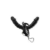 Strap-On Cu Vibratii Double Delight, Negru