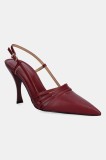 MICHAEL Michael Kors stilettos de piele Haisley culoarea bordo, 40T5HSHP1L.691