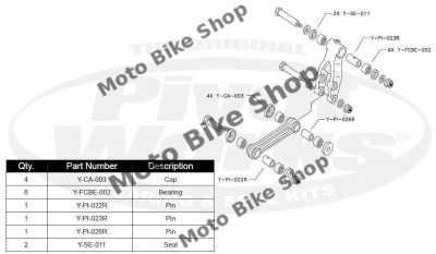 MBS Kit rulmenti parghii telescop spate Yamaha Raptor 660/700, Cod Produs: PWLKY05000VP foto