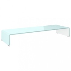 Stativ TV/Suport monitor, sticla, verde, 90 x 30 x 13 cm