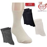 Sosete medicinale fara elastic flausate din bumbac pentru barbati (cod SMEDF) - set 3 perechi, Oem