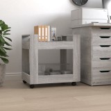 Cumpara ieftin Cărucior de birou, gri sonoma, 60x45x60 cm, lemn prelucrat