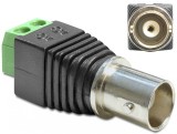 Adaptor BNC mama la bloc terminal 2 pini, Delock 65416