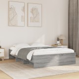 Gossi cadru de pat, gri sonoma, 140x190 cm, lemn prelucrat