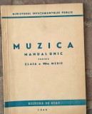 Muzica manual unic pentru clasa a VIII medie, 1948