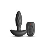 Dop Anal Renegade Flash, Remote Control, 6 Viteze, 13 Moduri Vibratii, Silicon, USB Magnetic, Negru, 10.3 cm