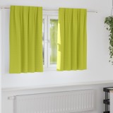 vidaXL Perdele cu perdele 2 pcs Verde măr 140 x 140 cm Poliester