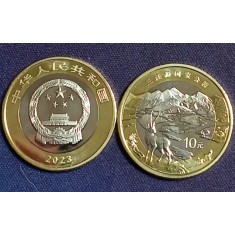 China 2023 - 10 yuan, necirculata - Parcul National Sanjiangyuan