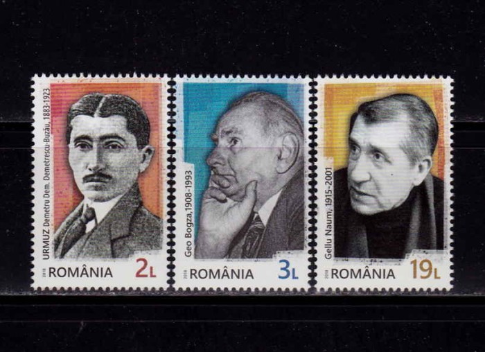 RO 2018 ,LP 2204 ,&quot;Scriitori avangardisti romani&quot; , serie ,MNH