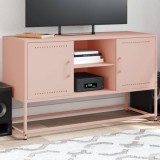 Dulap inalt roz Gossi, otel, 36x39x123 cm, 3 compartimente, depozitare, design industrial, rafturi