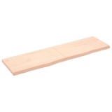 VidaXL Poliță de perete, 180x50x(2-6)cm, lemn masiv de stejar netratat