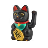 Cumpara ieftin Figurina Pisica Lucky care aduce noroc si bogatie, culoare Negru, Isotrade