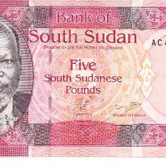 M1 - Bancnota foarte veche - Sudanul de Sud - 5 Pound