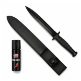Cumpara ieftin Set baioneta cu doua taisuri si spray paralizant chili, DEPOX&reg;, 35 cm/60 ml