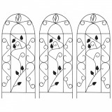 Cumpara ieftin Suporturi plante cataratoare, 3 buc., negru, 40 x 100 cm, fier