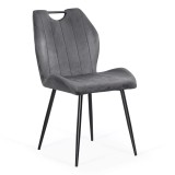 Scaun living BUC204, catifea, structura metalica, ergonomic, spatar cu maner, 120 kg