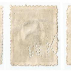 *Romania, lot 14 cu 3 timbre identice cu perforatii diferite