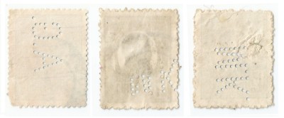*Romania, lot 14 cu 3 timbre identice cu perforatii diferite foto