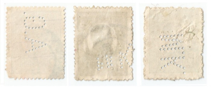 *Romania, lot 14 cu 3 timbre identice cu perforatii diferite