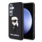 Husa originala Samsung Galaxy S24 Karl Lagerfeld 3D Design, Rubber Ikonik, negru, KLHCS24S3DRKINK