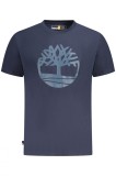 Timberland Tricou SS Tree barbati, cu imprimeu central, Regular fit, Bleumarin, S, L, M