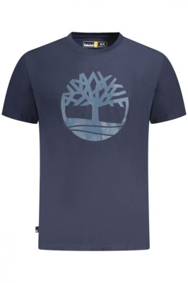 Timberland Tricou SS Tree barbati, cu imprimeu central, Regular fit, Bleumarin, S foto
